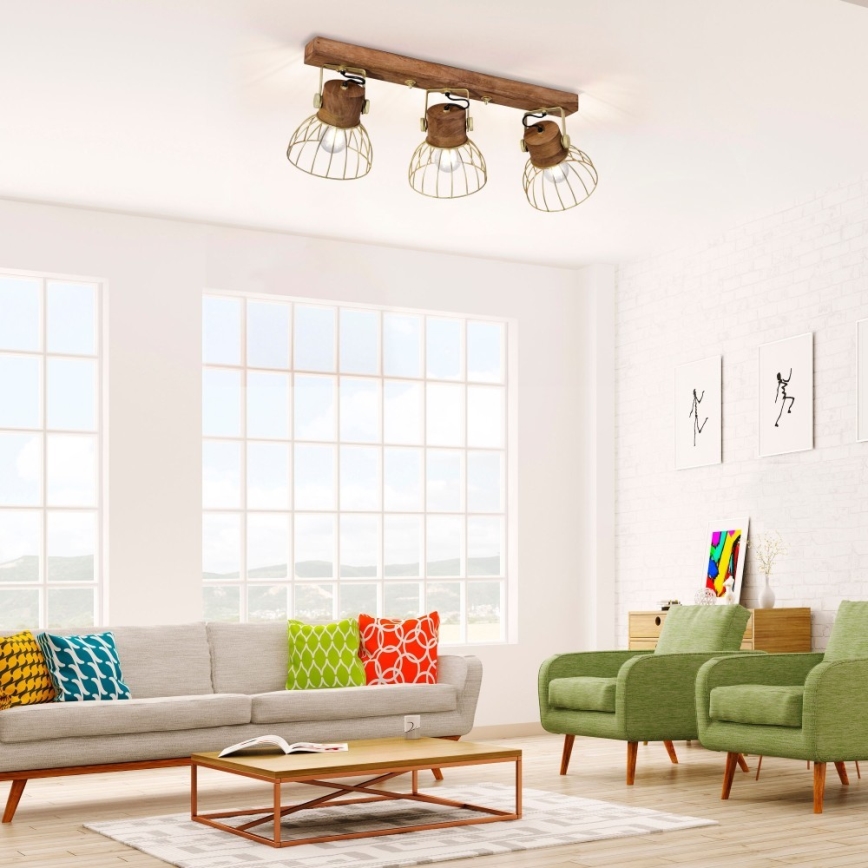 Leuchten Direkt 11488-60 - Foco ALAMI 3xE27/25W/230V mangueira