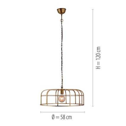 Leuchten Direkt 11493-60 - Candelabro suspenso AMIR 1xE27/25W/230V