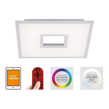 Leuchten Direkt 11645-16 - Luminária de teto LED RGB regulável RECESS LED/22,5W/230V + LED/5W + controlo remoto