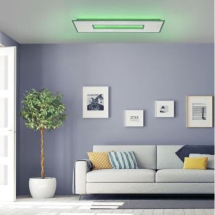 Leuchten Direkt 11646-16 - Candeeiro de teto LED RGB dimerizável RECESS LED/41W/230V + LED/7,5W + controlo remoto