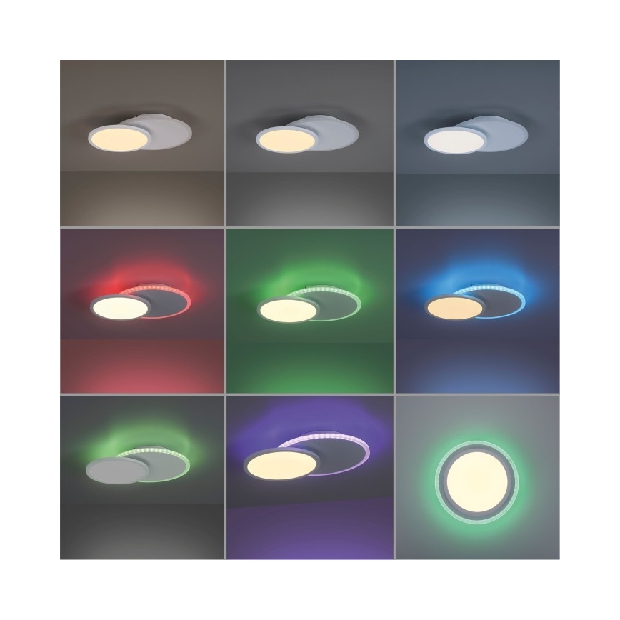 Leuchten Direkt 11662-16 - Iluminação de teto LED RGB com regulação ARENDA LED/21W/230V + controlo remoto