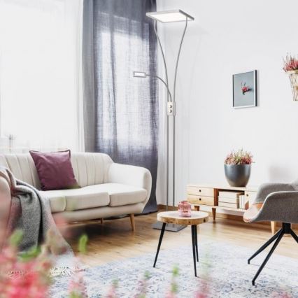 Leuchten Direkt 11722-55 - Candeeiro LED dimerizável MARIAN LED/33,5W/230V + LED/3,6W