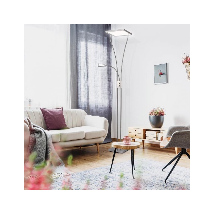 Leuchten Direkt 11722-55 - Candeeiro LED dimerizável MARIAN LED/33,5W/230V + LED/3,6W