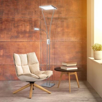 Leuchten Direkt 11722-55 - Candeeiro LED dimerizável MARIAN LED/33,5W/230V + LED/3,6W