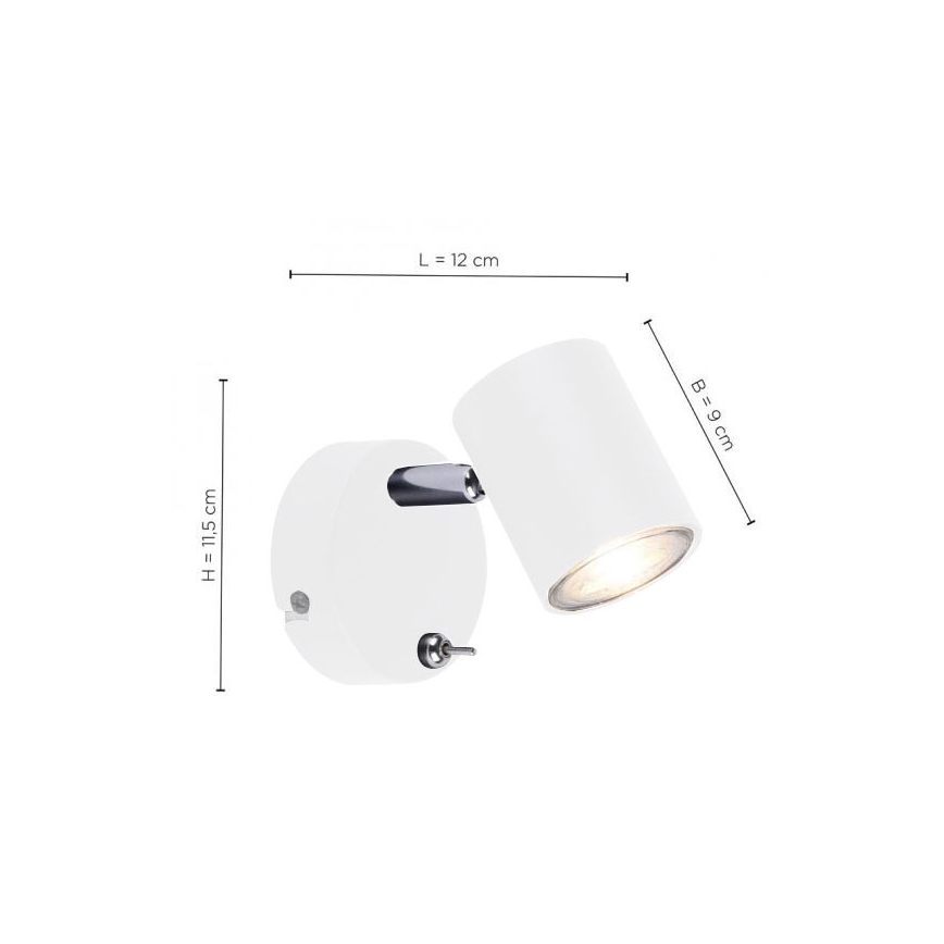 Leuchten Direkt 11941-16 - Foco de parede LED TARIK 1xGU10/5W/230V