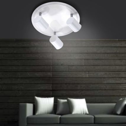 Leuchten Direkt 11943-16 - Foco LED TARIK 3xGU10/5W/230V branco