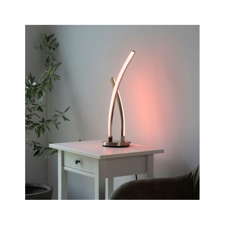 Leuchten Direkt 11991-55- Candeeiro de mesa LED RGB com regulação SWING LED/9,5W/230V 2700-5000K + controlo remoto