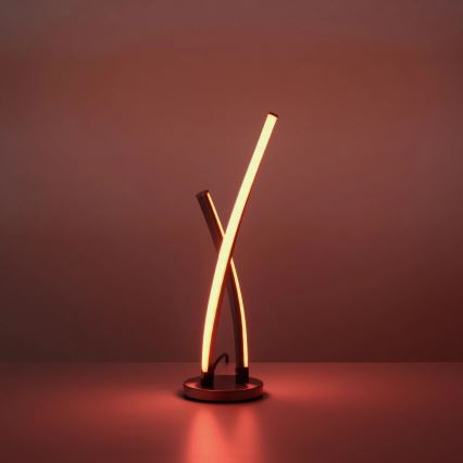 Leuchten Direkt 11991-55- Candeeiro de mesa LED RGB com regulação SWING LED/9,5W/230V 2700-5000K + controlo remoto