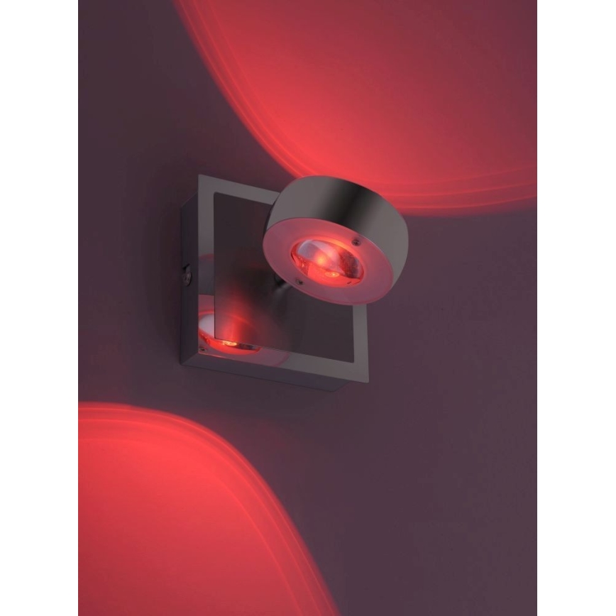 Leuchten Direkt 12471-55 - Iluminação de parede LED RGBW com regulação OPTI LED/6W/230V 2700-5000K + controlo remoto