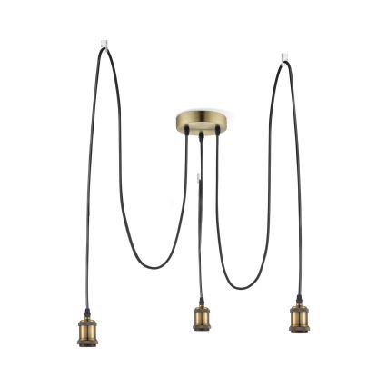 Leuchten Direkt 13571-60 - Candeeiro suspenso DIY 3xE27/60W/230V aranha latão