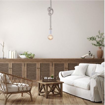 Leuchten Direkt 13572-16 - Candelabro suspenso DIY 1xE27/10W/230V branco