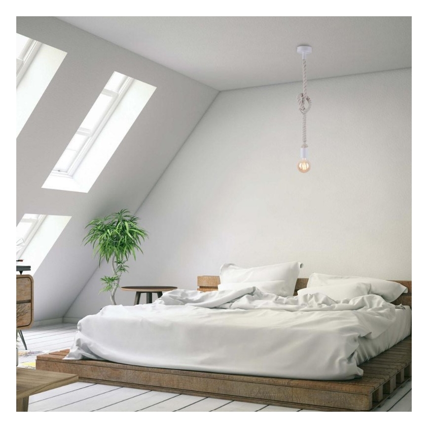 Leuchten Direkt 13572-16 - Candelabro suspenso DIY 1xE27/10W/230V branco