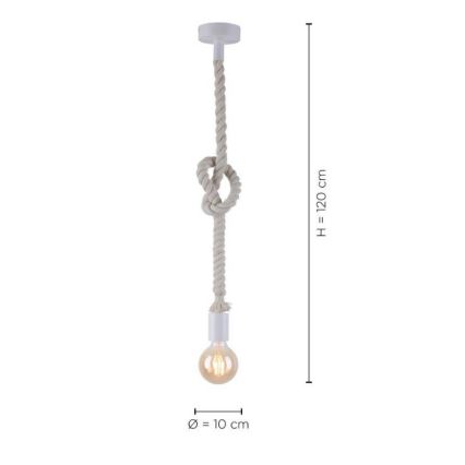 Leuchten Direkt 13572-16 - Candelabro suspenso DIY 1xE27/10W/230V branco