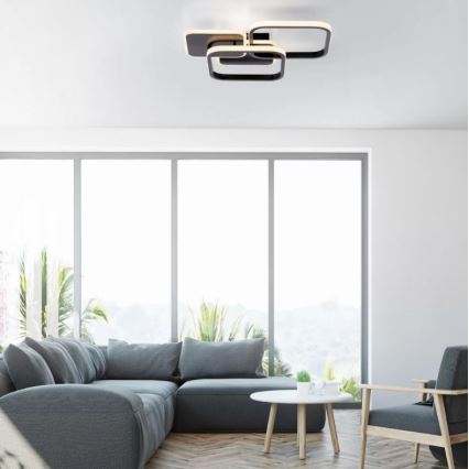 Leuchten Direkt 14117-18 - Iluminação de teto LED SEVENT LED/36W/230V preto