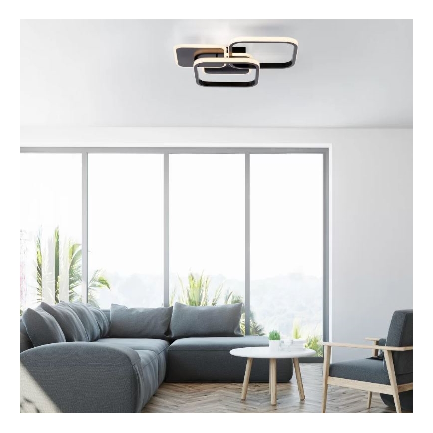 Leuchten Direkt 14117-18 - Iluminação de teto LED SEVENT LED/36W/230V preto