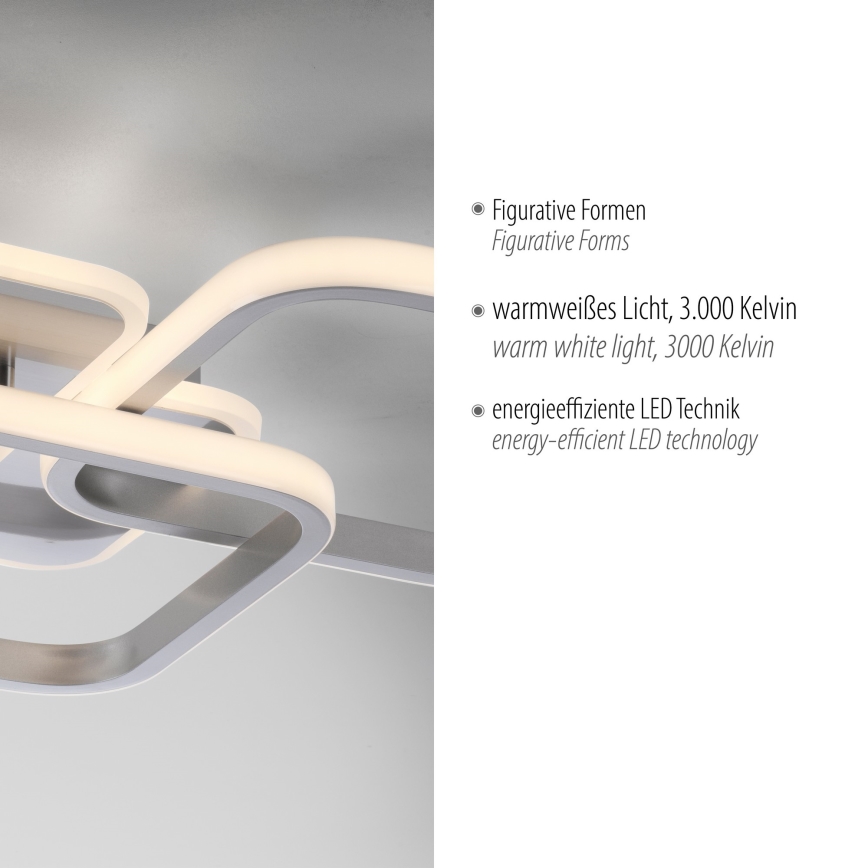 Leuchten Direkt 14117-55 - Iluminação de teto LED LED/36W/230V cromado mate