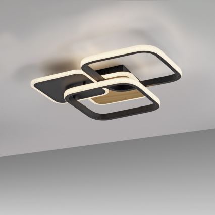 Leuchten Direkt 14117-78 - Iluminação de teto LED SEVENT LED/36W/230V preto/castanho