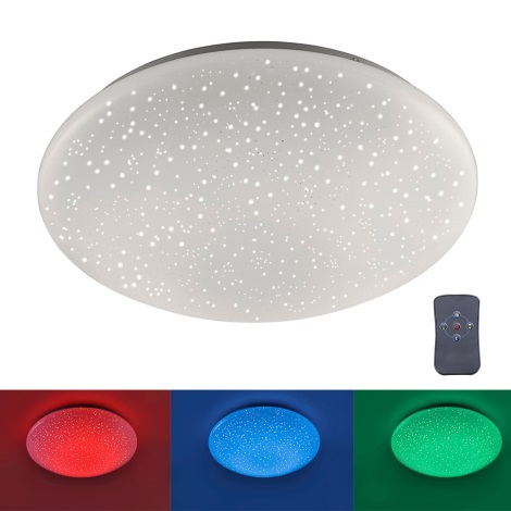 Leuchten Direkt 14242-16 - Iluminação de teto LED RGB com regulação SKYLER LED/18W/230V + controlo remoto
