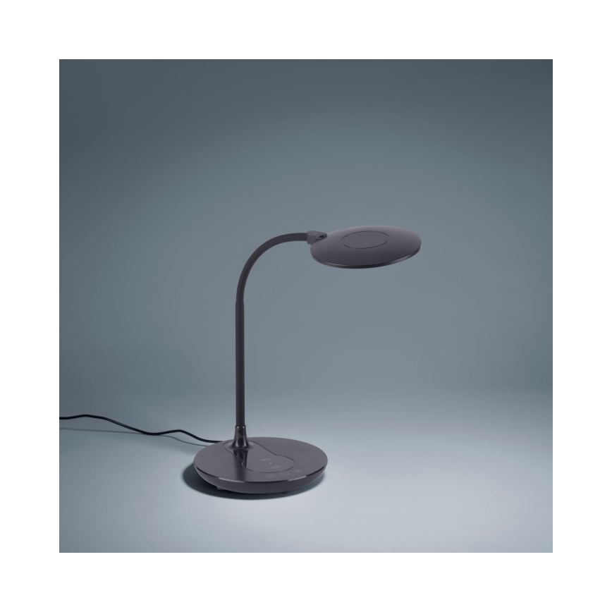 Leuchten Direkt 14416-18 - Candeeiro de mesa táctil LED com regulação e carregamento sem fios ASTRID LED/5W/230V 3000/4000/5500K + USB