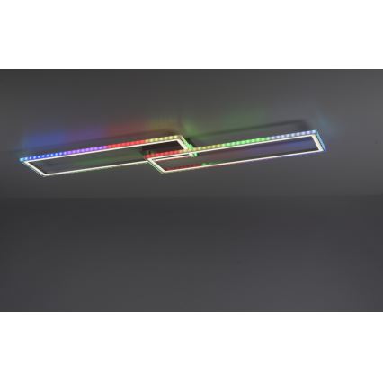 Leuchten Direkt 14635-55 - Iluminação de teto LED RGB com regulação FELIX LED/34,5W/230V + controlo remoto