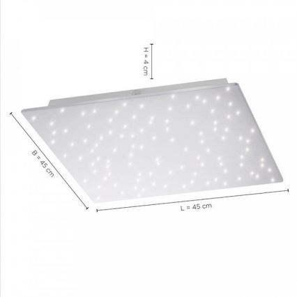 Leuchten Direkt 14671-55 - Iluminação de teto LED com regulação SPARKLE LED/18W/230V + controlo remoto