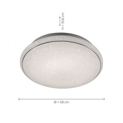 Leuchten Direkt 14744-16 - Iluminação de teto LED RGB com regulação JUPI LOLASMART LED/32W/230V + controlo remoto
