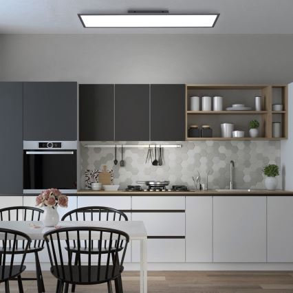 Leuchten Direkt 14757-18- Painel montado à superfície LED com regulação FLAT LED/36W/230V 2700-5000K preto + controlo remoto