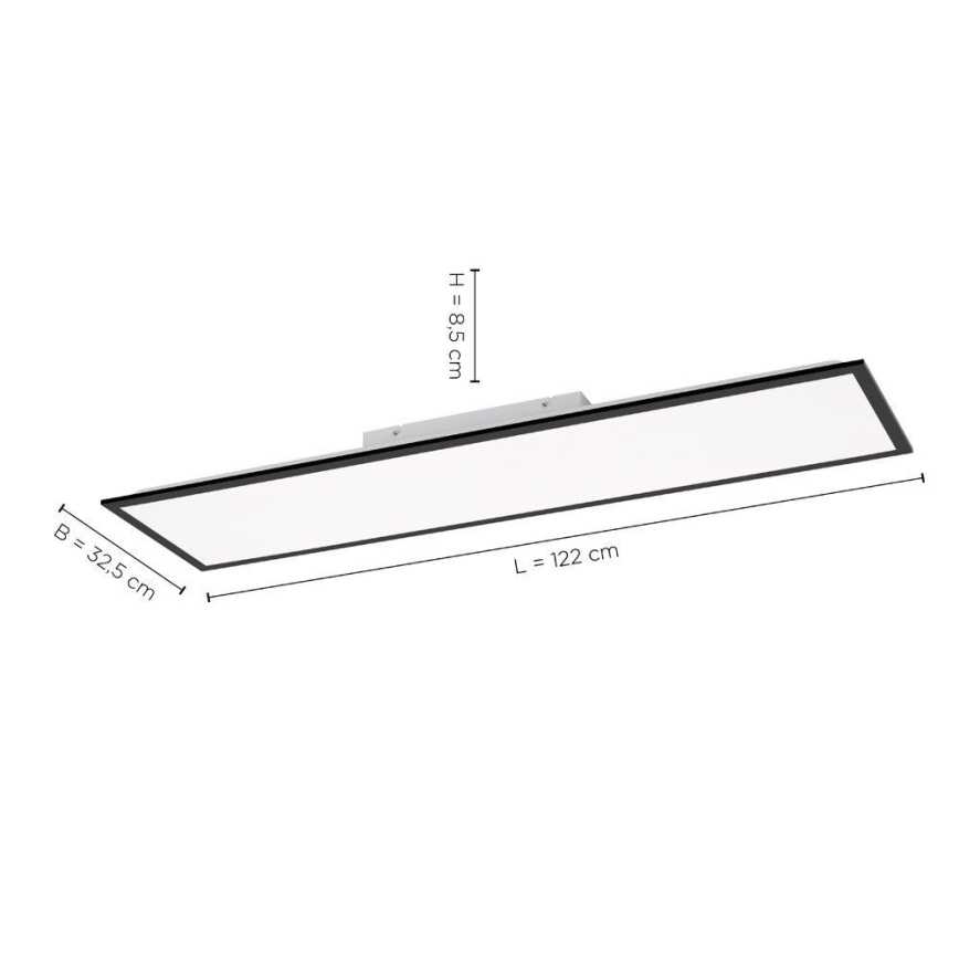Leuchten Direkt 14757-18- Painel montado à superfície LED com regulação FLAT LED/36W/230V 2700-5000K preto + controlo remoto