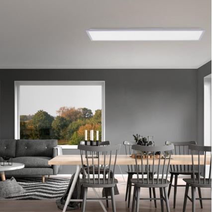 Leuchten Direkt 14757-21- Painel montado à superfície LED com regulação FLAT LED/36W/230V 2700-5000K prateado + controlo remoto