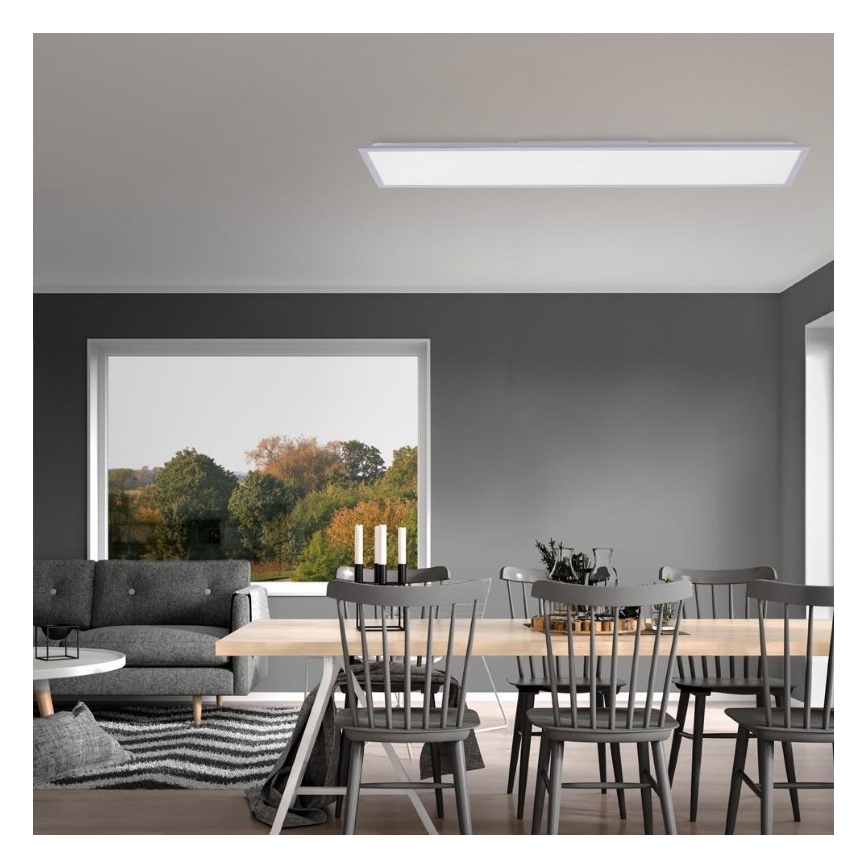 Leuchten Direkt 14757-21- Painel montado à superfície LED com regulação FLAT LED/36W/230V 2700-5000K prateado + controlo remoto