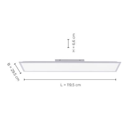 Leuchten Direkt 14757-21- Painel montado à superfície LED com regulação FLAT LED/36W/230V 2700-5000K prateado + controlo remoto