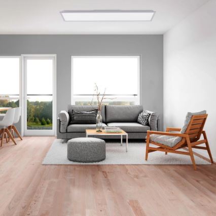 Leuchten Direkt 14757-21- Painel montado à superfície LED com regulação FLAT LED/36W/230V 2700-5000K prateado + controlo remoto