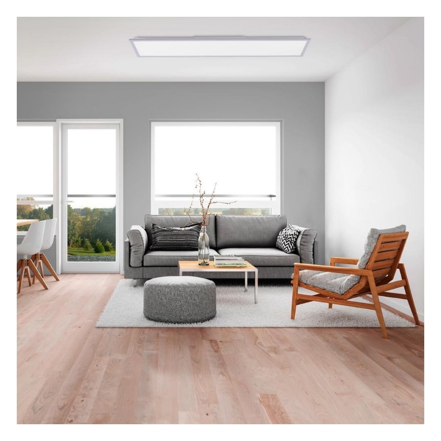 Leuchten Direkt 14757-21- Painel montado à superfície LED com regulação FLAT LED/36W/230V 2700-5000K prateado + controlo remoto