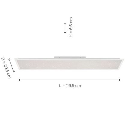 Leuchten Direkt 14762-16 - Luminária LED dimmerizável STARRYFLAT LED/36W/230V + comando à distância