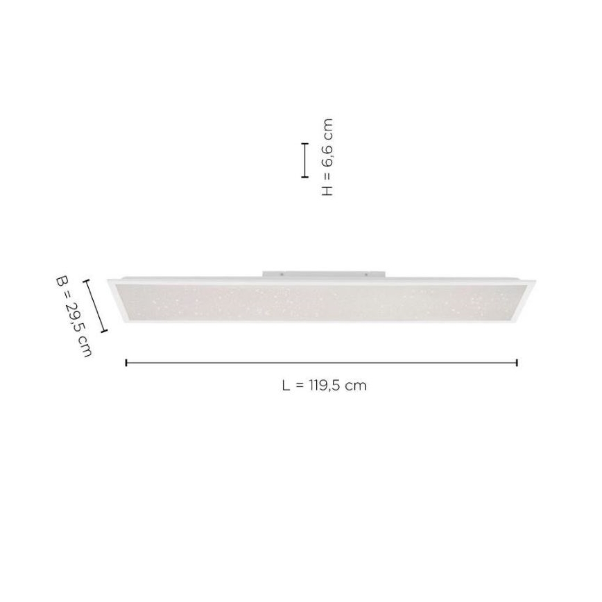 Leuchten Direkt 14762-16 - Luminária LED dimmerizável STARRYFLAT LED/36W/230V + comando à distância