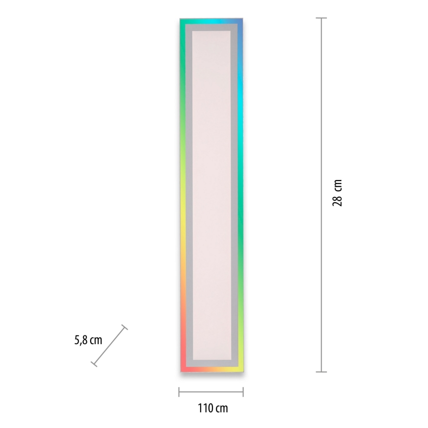 Leuchten Direkt 1490116- Iluminação de teto LED RGB com regulação EDGING LED/24W/230V + controlo remoto