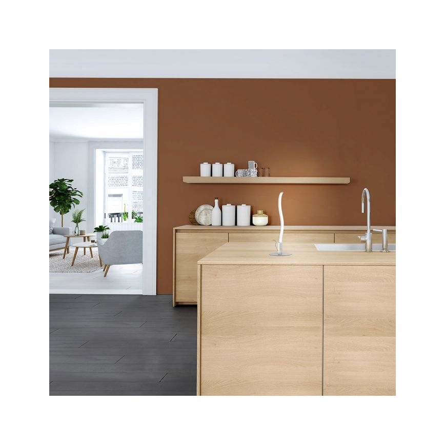 Leuchten Direkt 15128-55 - Candeeiro de mesa LED WAWE LED/3W/230V cromado mate