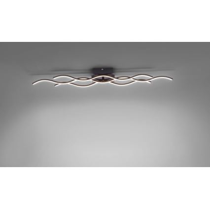 Leuchten Direkt 15166-18 - Candelabro montado à superfície LED WAWE LED/28W/230V preto