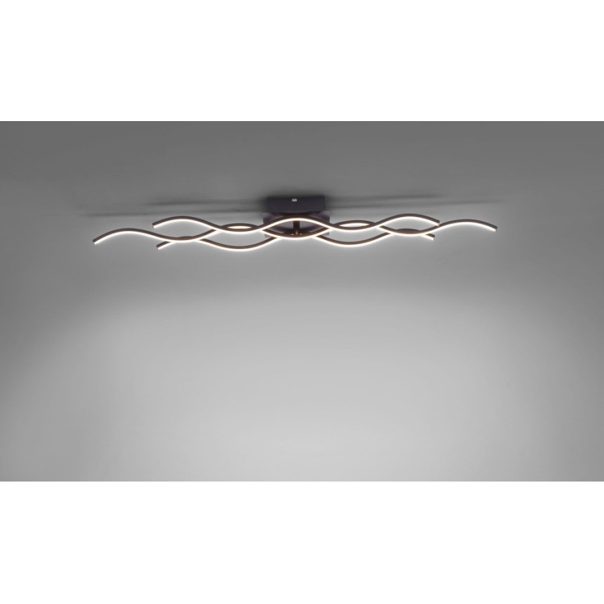 Leuchten Direkt 15166-18 - Candelabro montado à superfície LED WAWE LED/28W/230V preto