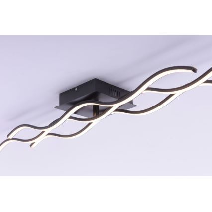 Leuchten Direkt 15166-18 - Candelabro montado à superfície LED WAWE LED/28W/230V preto