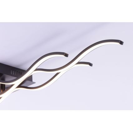 Leuchten Direkt 15166-18 - Candelabro montado à superfície LED WAWE LED/28W/230V preto