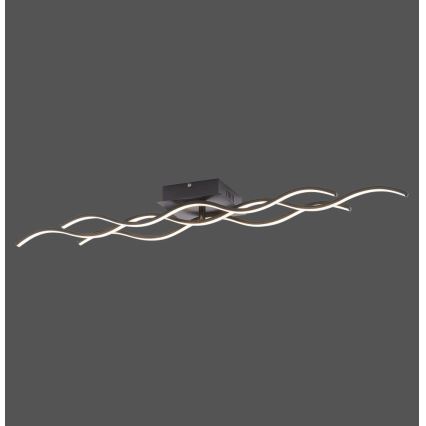 Leuchten Direkt 15166-18 - Candelabro montado à superfície LED WAWE LED/28W/230V preto