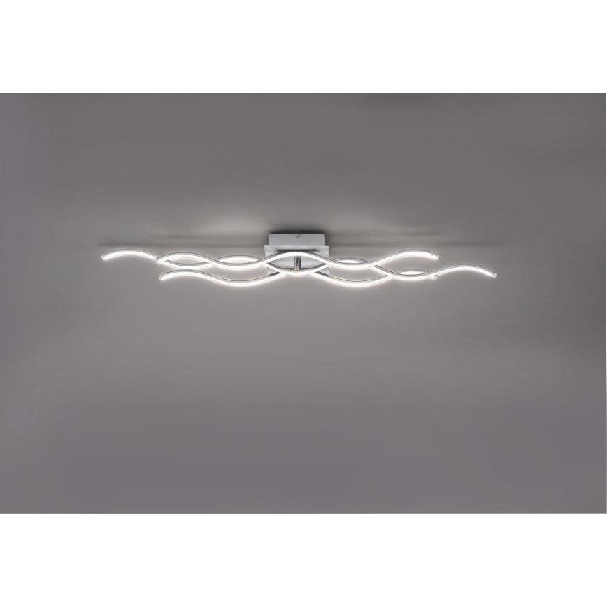 Leuchten Direkt 15166-55 - Candelabro montado à superfície LED WAWE LED/28W/230V cromado mate