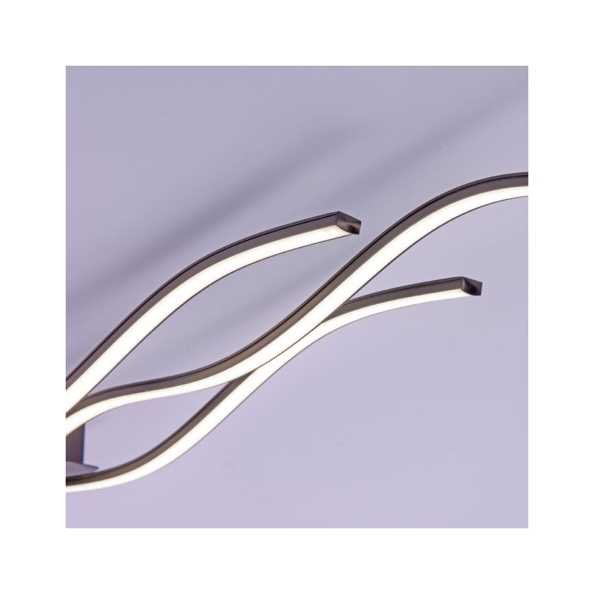 Leuchten Direkt 15167-18-LED Luminária de teto de superfície WAWE 2xLED/12,5W/230V+LED/17W preta