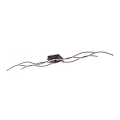 Leuchten Direkt 15167-18-LED Lustre de teto de montagem superficial WAWE 2xLED/12,5W/230V+LED/17W preto
