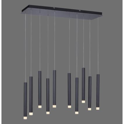 Leuchten Direkt 15206-18 - Candelabro suspenso LED 10xLED/4,8W/230V preto