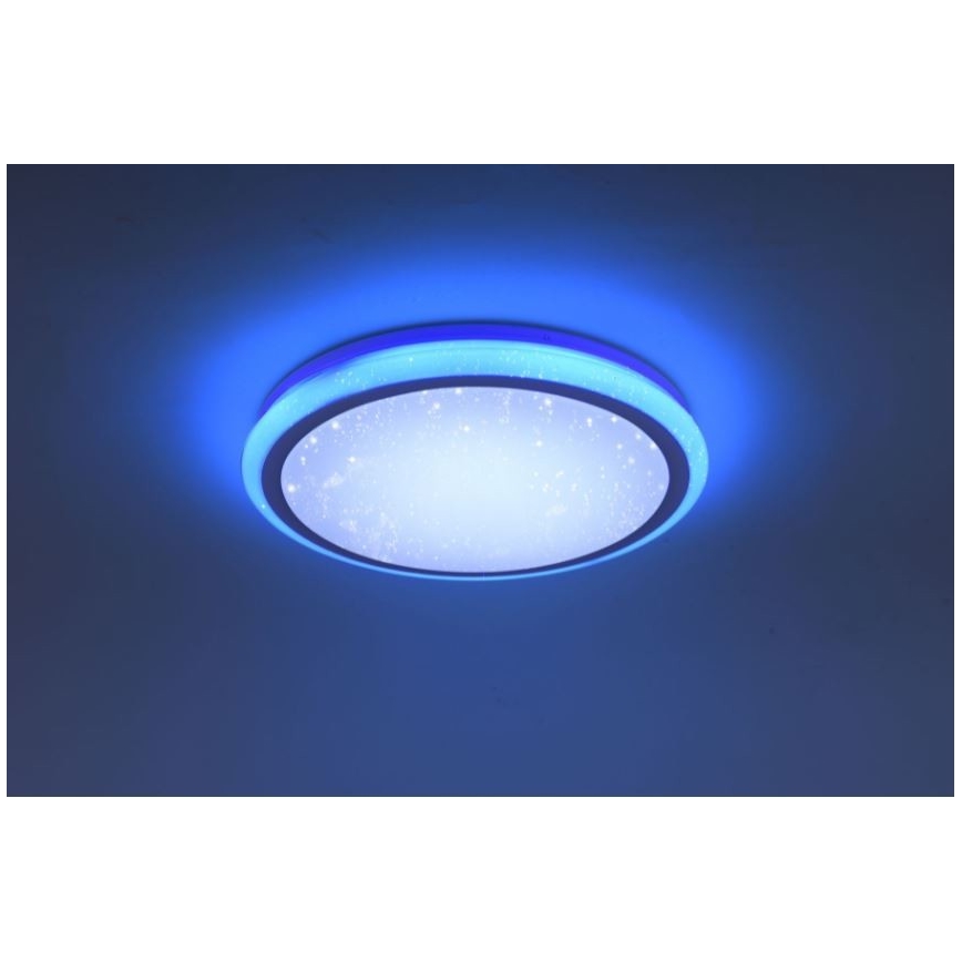 Leuchten Direkt 15220-16 - Iluminação de teto LED RGB com regulação LUISA LED/28W/230V + controlo remoto