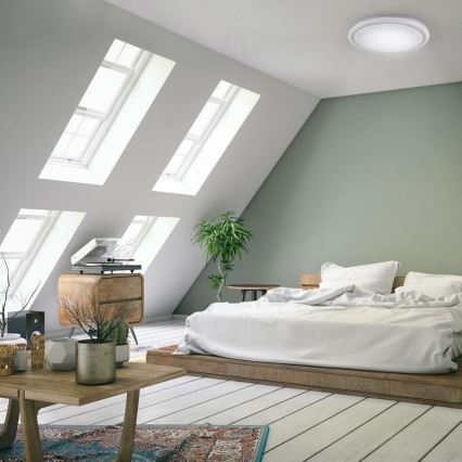 Leuchten Direkt 15230-16 - Iluminação de teto LED RGB com regulação LUISA LED/42W/230V 3000-6400K + controlo remoto