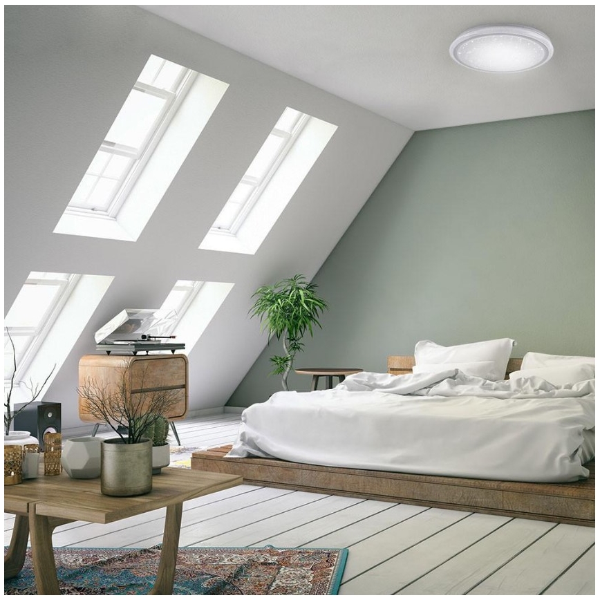 Leuchten Direkt 15230-16 - Iluminação de teto LED RGB com regulação LUISA LED/42W/230V 3000-6400K + controlo remoto