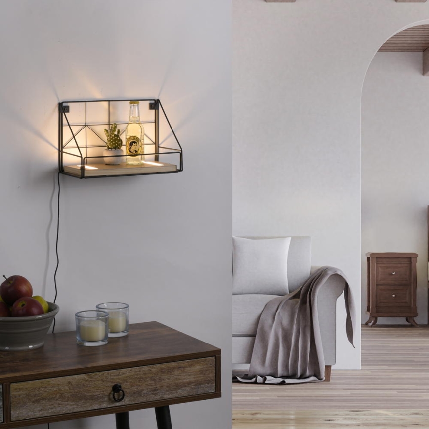 Leuchten Direkt 15276-18 - Prateleira com iluminação LED 2xLED/1,75W/230V 30 cm eucalipto